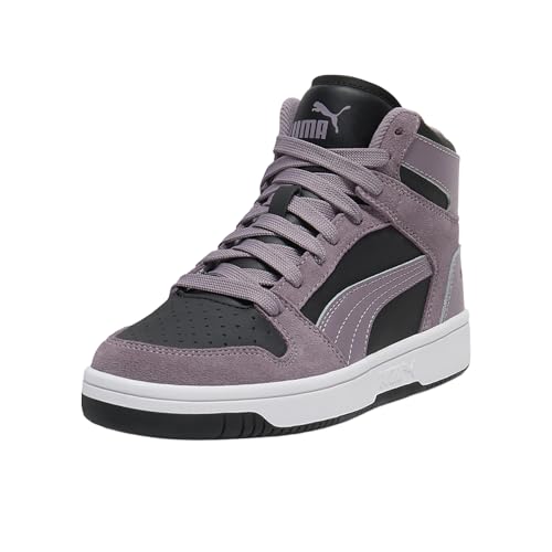 PUMA Puma Women's Rebound Layup Mid Shoes, Puma Black/Plum Jam, 7 M