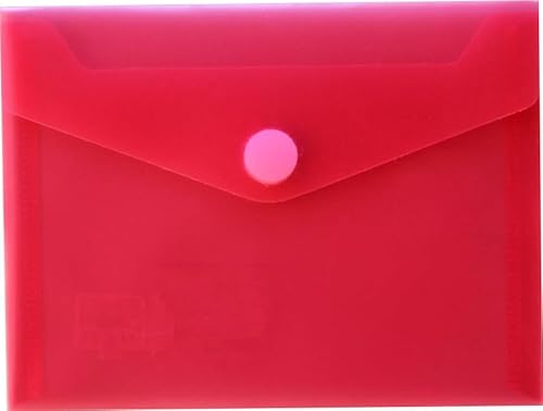 EXXO by HFP 90800 Dokumententasche mit Klettverschluss A6 quer, 10 Stück, farbig sortiert, 160 mm x 120 mm