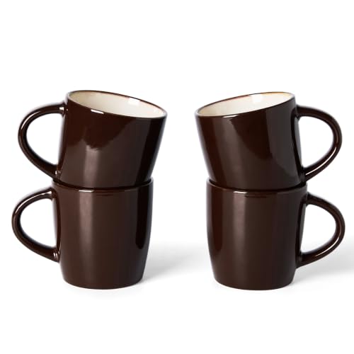 famiware Coffee Mugs Set of 4, Milkyway 13 oz Ceramic Cup Set with Handle