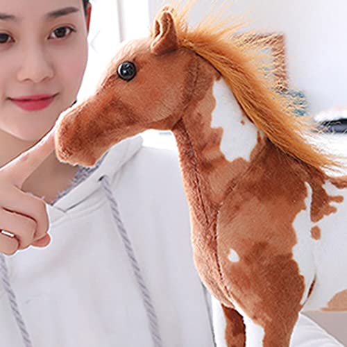 Image of Tickles Horse Stuffed Soft Plush Toy Animal for Kids (Color: Brown & White Size: 30 cm)