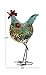 Deco 79 Metal Rooster Decorative Garden Sculpture Indoor Outdoor Distressed Standing Garden Statue with U Shaped Feet, Outdoor Sculpture 10