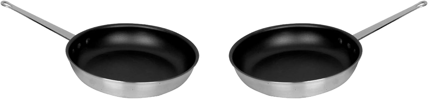 Aluminum Fry Pan Black Cookware Metal Frying Pan (2 PC, 10'')