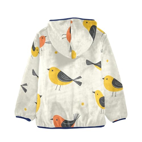 Bird Girls Fleece Jacket Girls Fall Jacket Girls Zip Up Hoodie Girls Sherpa Jacket 2-10T2