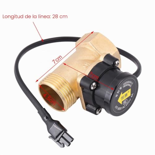 Interruptor de flujo HT-800 220V con rosca G1 de control magnético para bomba 7
