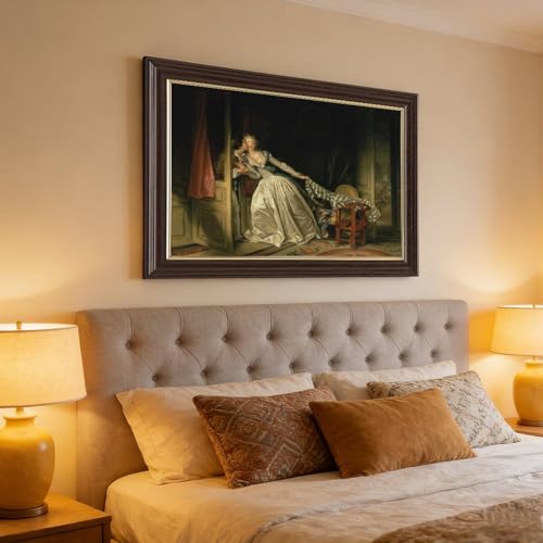 Tableau Le Baiser Dérobé Fragonard - Solution déco murale prête à poser pour grand mur