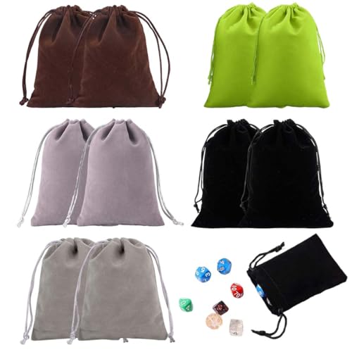 WIRZUL Confezione da 10 grandi sacchetti in velluto per gioielli sacchetti con coulisse in velluto da 20 x 25 cm con coulisse in tessuto per matrimoni, feste, regali