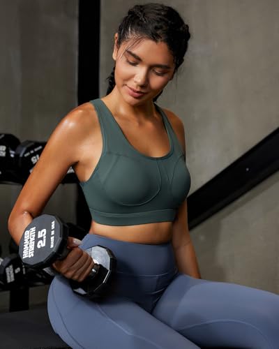 Image of RUNNING GIRL Sports Bras for Women High Support Moulded Cup High Impact Sports Bras Racerback Workout Running Yoga Bra