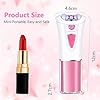URAQT Epilatore Elettrico Donna, Depilatore Viso Donna con Luce LED, Mini Epilatori Corpo Cordless Impermeabile per Depilazione Viso, Corpo, Sopracciglia, Ascelle, Gambe, Zona Bikini