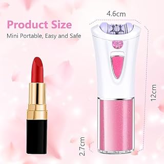 URAQT Epilatore Elettrico Donna, Depilatore Viso Donna con Luce LED, Mini Epilatori Corpo Cordless Impermeabile per Depilazione Viso, Corpo, Sopracciglia, Ascelle, Gambe, Zona Bikini
