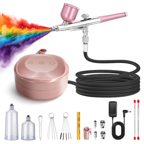 Image of Airbrush Kit with Air Compressor,25-48 PSI Airbrush 3 Nozzles &Cleaning Set