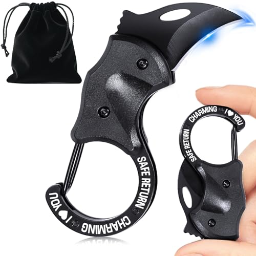 zavcurp Small Pocket Knife Gift for Men Women, Mini Keychain Knife Box Cutter from Daughter Son, EDC Knives Birthday Christmas Stocking Stuffers for Dad BF GF Grandpa, Valentine's Father's Day Gifts