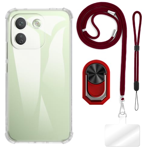 Redmi Note 17 Pro+ Global�ƌ݊��������� �P�[�X�A�N�Z�T���[�o���h�� - �N���A�{�u���[ | 6.83" 5G 163.4mm 4-in-1�R���{�ATPU�J�o�[�A�N���X�{�f�B�^�l�b�N�������[�h�A���X�g�X�g���b�v�A�t�B���K�[�����O�X�^