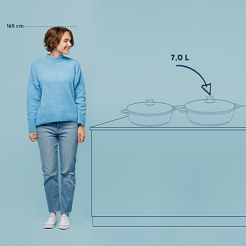Kela Servierpfanne 36 cm mit Induktion und Deckel aus Aluguss