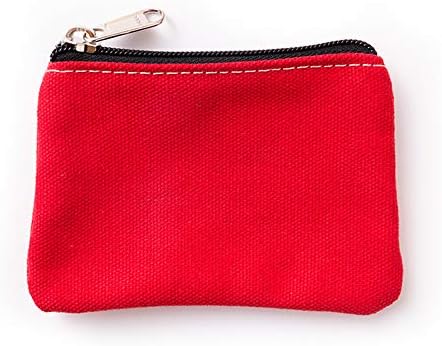 Hibate Small Canvas Coin Purse Holder Wallet Zip Pouch Money Purses Bag for Women Men Kids (Blue)