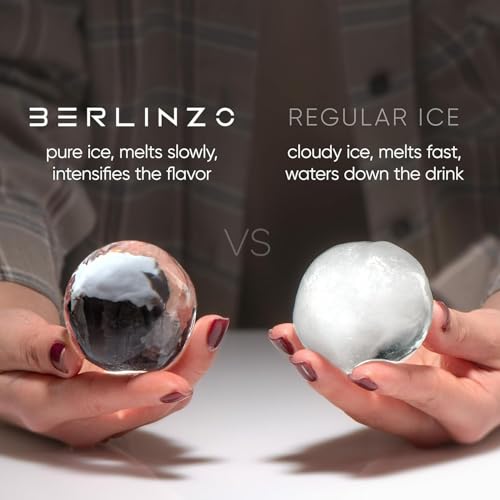 Molde para bolas de hielo Berlinzo 2.4 pulgadas negro miniatura 3