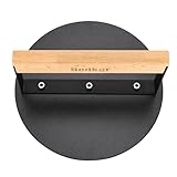 bodkar Smash Burger Press 6 inch, Round Burger Smasher Grill Press for Griddle Bacon Press Meat Steak Press with Wood Handle