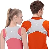 Posture Corrector for Women and Men Anoopsyche Comfortable Upper Clavicle Support Device for Thoracic Kyphosis and Shoulder Neck Pain Relief Adjustable Brace, Chest 28
