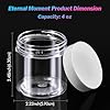 50 Pack 4 OZ Plastic Jars Round Clear Cosmetic Container with White Lids, Eternal Moment Slime Jars for Lotion, Cream, Ointments, Makeup, Eye shadow, Rhinestone, Samples, Pot, Travel Storage #2