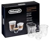 De'Longhi, Vidrio, 5513296671 DLSC302 Delonghi Fancy Box, juego de 6 gafas térmicas, transparentes, 1 Litro