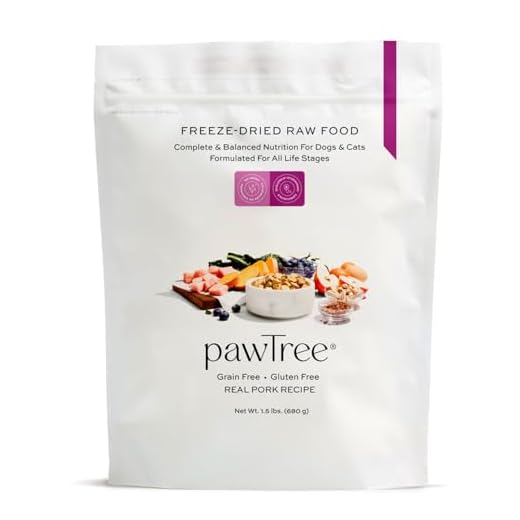 pawTree Freeze-Dried Raw Food for Dogs & Cats. Nutrient-Rich, All-Natural, Complete & Balanced Nutrition. Real Meat, Vegetables & Superfoods (Pork)
