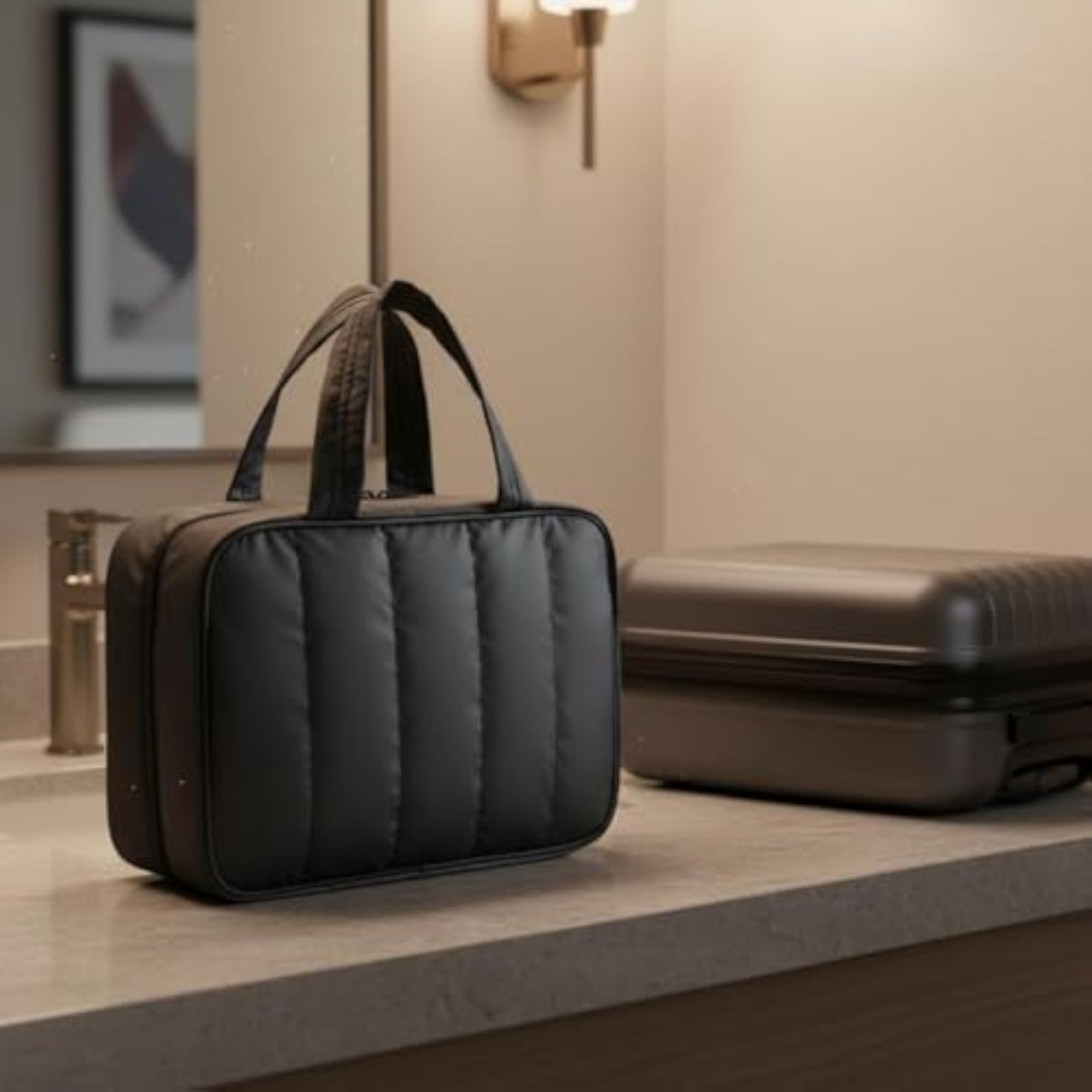 Waterproof Portable Wash Bag with Hook, Large Capacity