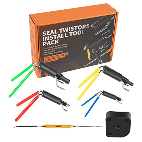 Seal Twistors Install Tools Hydraulic Cylinder Piston Rod Seal U-Cup Twistor Installation Tool Set Work on 0.7 Inch –6.5 Inch Seals (6Pcs)