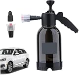 Car Foam Sprayer, 2L Pressure Atomizer Pump Sprayer, Snow Foam Sprayer Bottles, Corrosion- Pump Action Pressure Sprayer for Cleaning, Car Washing (Black)