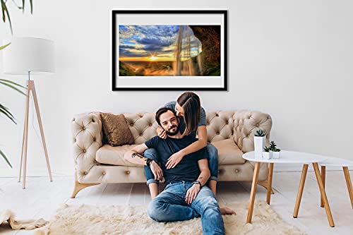 Affiche encadrée 100x70 cm waterfall paysage eau avec cadre mdf Tulup