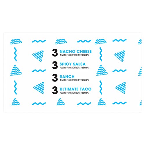 Hilo Life, Low Carb Keto Friendly Tortilla Chip Snack Bags Nacho Cheese Ranch Spicy Salsa Ultimate Taco, Variety Pack, 12 Count #TOP6