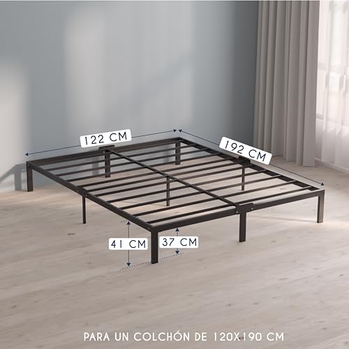 Miniatura 2 de Dreamzie Somier 120 X 190 Con Patas 36cm Robusto Y Montable En 20min - Bastidor De Camas 120x190 Metálico Resistente