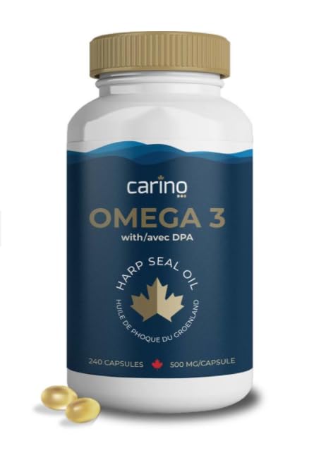 Carino Capsules d'huile de phoque Omega 3, source supérieure d'oméga-3