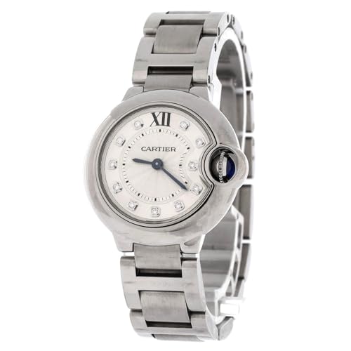 Pre-Loved Ballon Bleu de Cartier Quartz Watch Stainless Steel with Diamond Markers 282