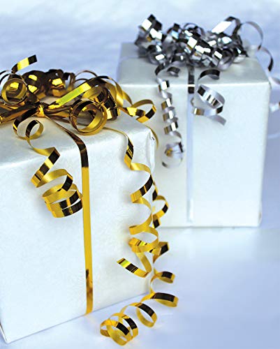 Gift Ribbon Curling Metallic Gold Silver Set Shiny For Wedding Gift Wrap, Birthday/New Year Party Decoration, Gift Wrap 500 Yards Discounted #TOP3