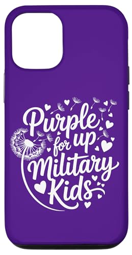 Purple up for Military Kids Dandelion Month of the Military �X�}�z�P�[�X iPhone 12/12 Pro �p