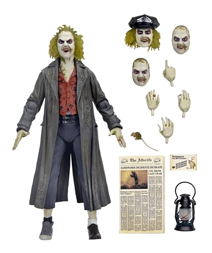 NECA Beetlejuice Ultimate 18 cm échelle figurine jus de coléoptère guide bio exorciste