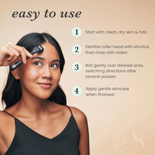 Sdara Skincare Derma Roller Microneedling Roller for Face, Beard, Hair - Includes Free Storage Case, for Men and Women