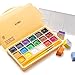HIMI Gouache Paints Set, 18 Colors, 30g, jelly gouache paint set, Non Toxic Paint for Canvas and Paper, Art Supplies for Professionals, and More (Yellow Case)