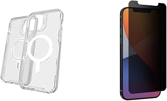 ZAGG Gear4 Crystal Palace Snap Case with InvisibleShield Glass Elite Privacy+ Screen Protector for Apple iPhone 12 Pro Max