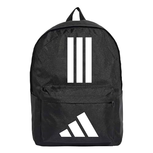 Miniatura 7 de adidas Unisex adulto Classic Three Stripes Back To School Backpack, Black/White, One Size