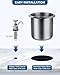 Phivan Commercial Dipper Well Faucet & Bowl Set 0.5 GPM Flow Coffee Shop Bar Counter Sink Faucet Deck Mount Commercial Food Washing Tool for Washing Ice Cream or Coffee Spoons, Brass & Stainless Steel