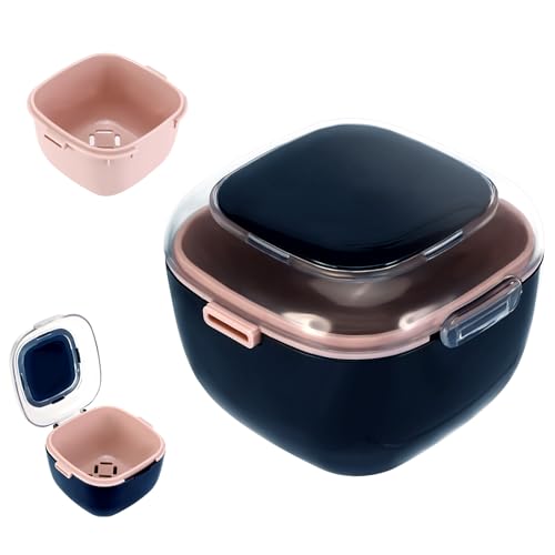 Zikenis Boîte de Dentier avec Passoire,Etui pour Dentier avec Couvercle,Boîte de Rangement pour Prothèses,Boite Appareil Dentaire,pour Trempage Nettoyage...