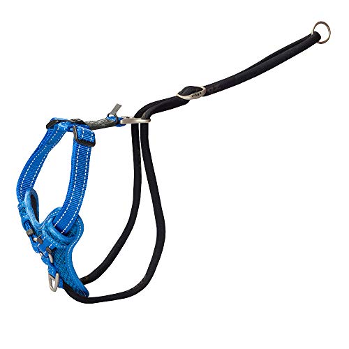 Rogz Stop Pull Hundegeschirr, reflektierend, klassisch, groß, Blau