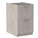 Alera Alera Valencia Series Full Pedestal File, Left or Right, 2 Legal/Letter-Size File Drawers, Gray, 15.63
