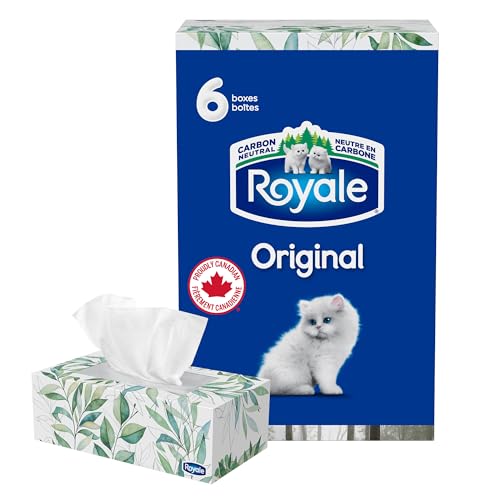 Royale - Royale Original 2 Ply Facial Tissue, 6 Tissue Boxes, 126 Tissues per Box - -27%