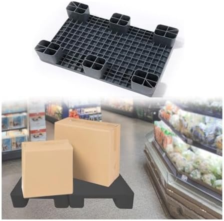Heavy-Duty Modular Plastic Pallet Set of 3 | Easy-Clean Shelving Platform for Basement & Shed Storage | Durable 15.7"x15.7"x4.7" for Indoor & Outdoor Use