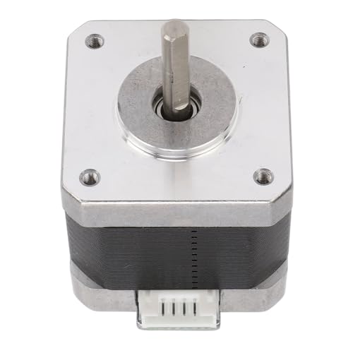 Dpofirs 3D-Drucker-Schrittmotor, Hohe Torsion, 42-40, 1,5 A, 2 Phasen, 1,8 ° Schrittwinkel, Ersatz für I3 Mega PRO XYE-Achse, Metallfarbe