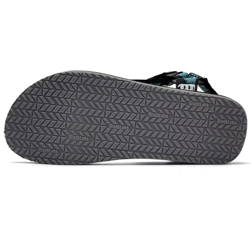 Image of WateLves Men's Sandals Hiking-Sport-Sandals with Adjustable Webbing Lightweight Water-Athletic-Beach-Sandals for Walking-Fishing-Travel-Trekking-Camping