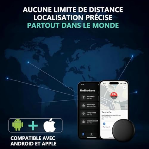 Tracker GPS Dimova GP90 localisateur sans abonnement pour objets Android lot de 2 - 4