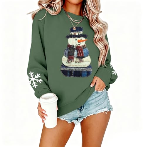 Christmas Sweatshirts For Women Glitter Patch...