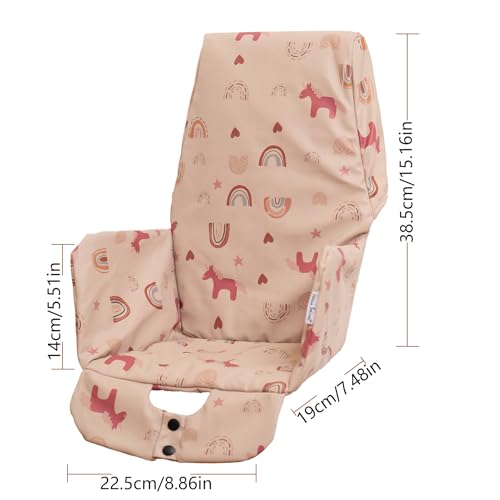 Image of High Chair Pad, for Baby High Chair Cushion Compatible with IKEA Antilop Soft and Comfortable Seat Cover Replacement Easy to Clean, DJ Pink